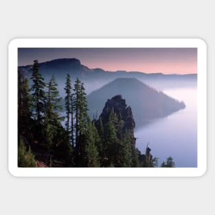 Wizard Island In The Center Of Crater Lake Crater Lake National Park Sticker